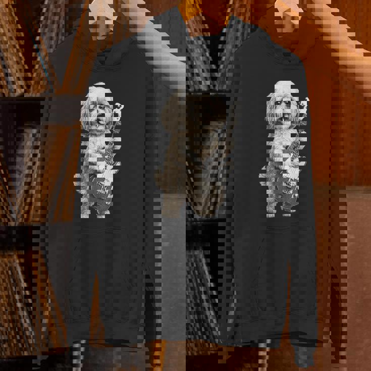 面白いtシャツ シーズー 犬 ギター イヌ メンズ 犬好き グッズ かわいい おもしろ 面白い 服 ネタ パーカー