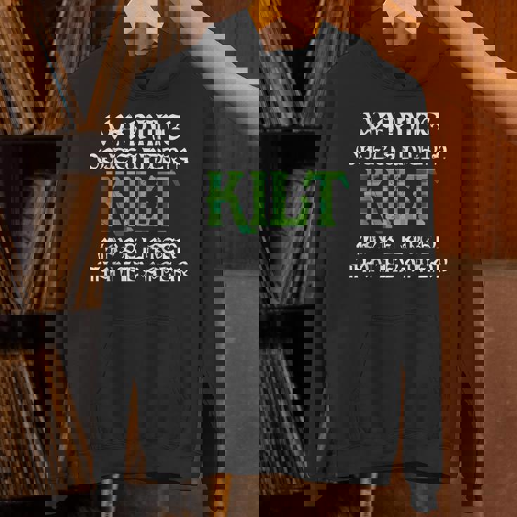 メンズ 面白いタータンスカート キルトの言葉 男性用 パーカー