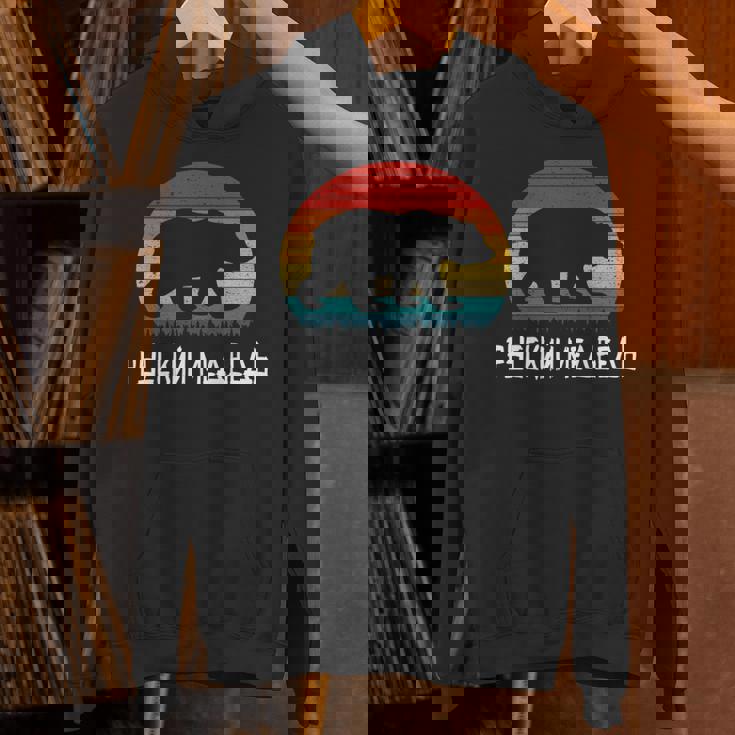 面白いロシア語 ロシアのクマのシルエット ロシア 長袖tシャツ パーカー