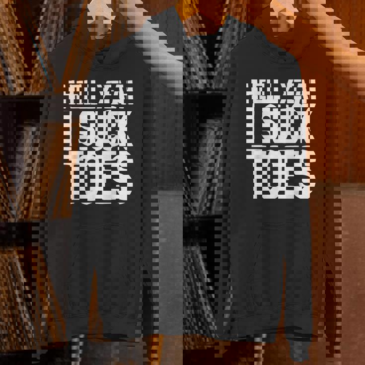 面白い足フェチ つま先を吸う ジョーク 地獄 Yeah Iuck Toes パーカー