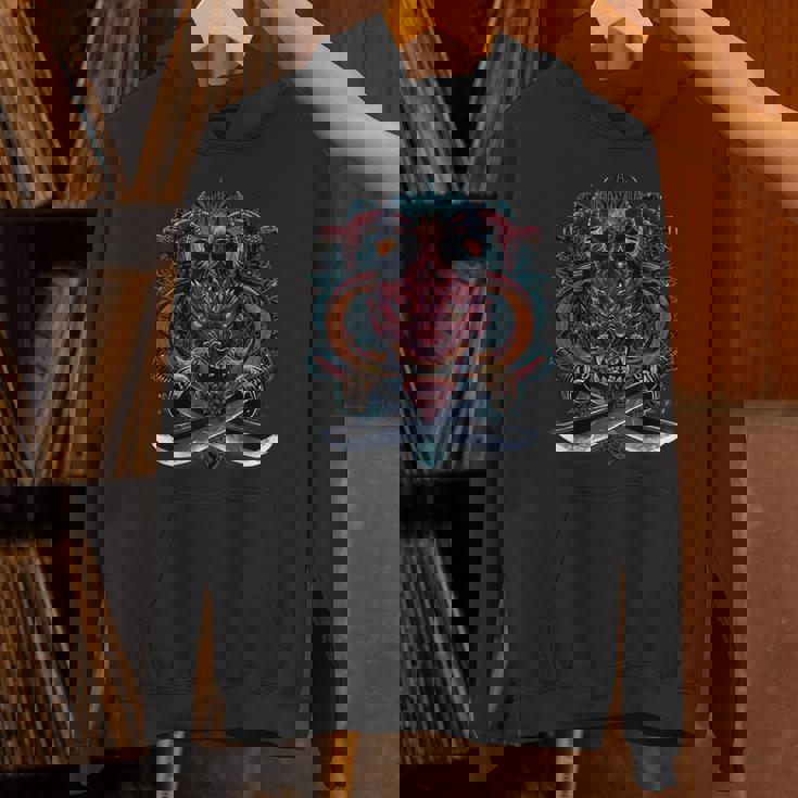 鬼魔悪魔日本の般若の面 パーカー