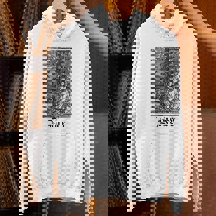 Albrecht Dürer Durer クリスチャンアート メランコリア ホワイト 長袖tシャツ パーカー