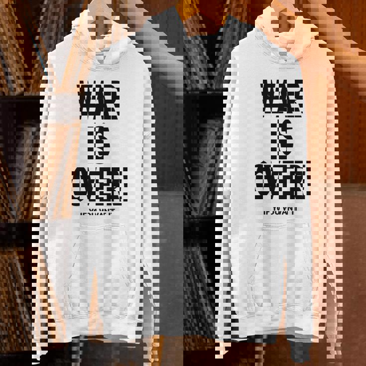 Exclusive War Is Over ご希望の場合限定ブラックプリント 長袖tシャツ パーカー