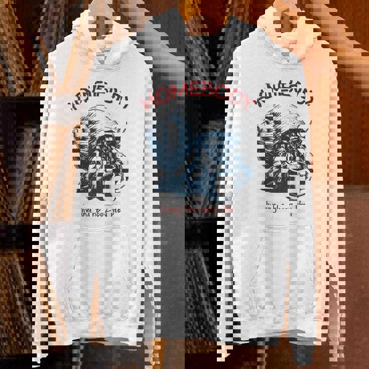 Homebody 居心地の良い生活 面白いヤドカリとコーヒー パーカー