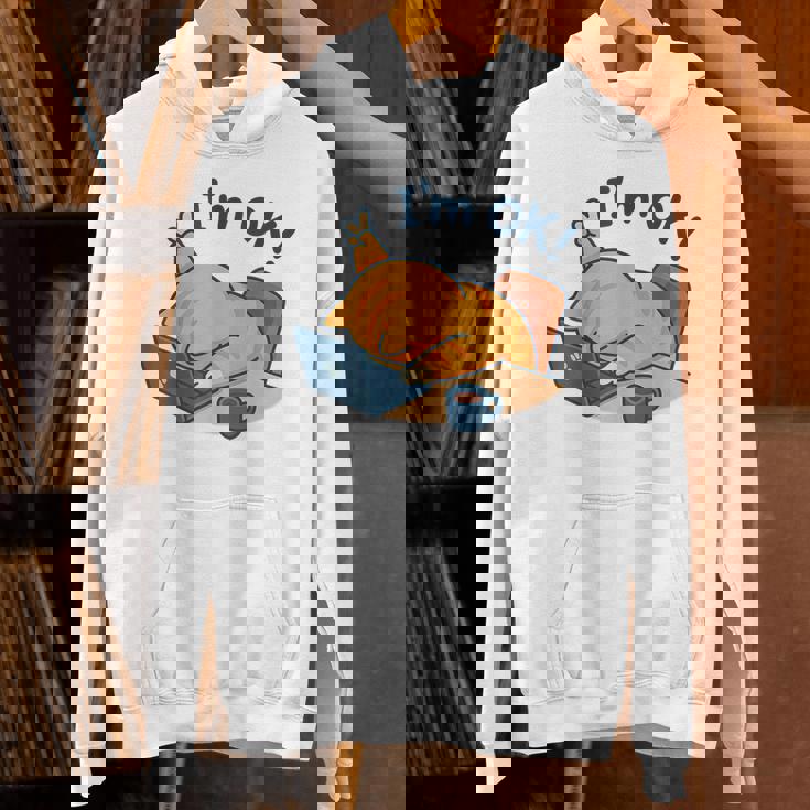 I'm Ok おかしな猫 在宅勤務 コーヒーミーム パーカー