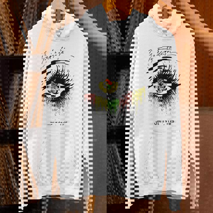 Junenth まつげ アフリカの目 美しい パーカー