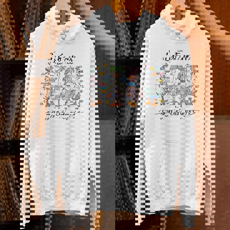 Just An Egg-Cited Goose キュート イースター バニー アヒル ファミリー 春 パーカー