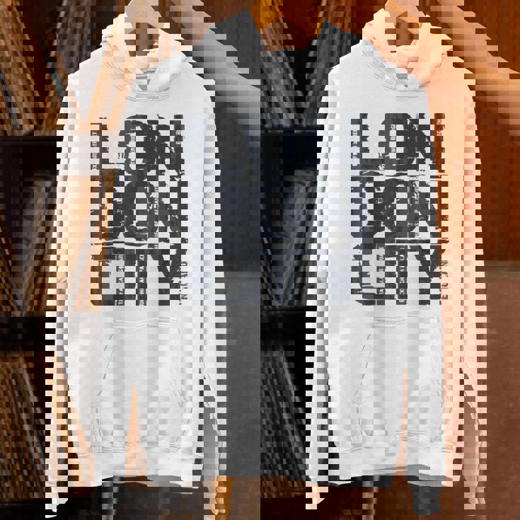 I Love London、クールでレトロなロンドンのファッショングラフィックデザイン。 パーカー