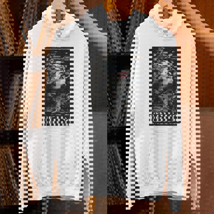 Medusa Backprint 女神の蛇 ギリシャ神話 バックプリント メデューサ 長袖tシャツ パーカー