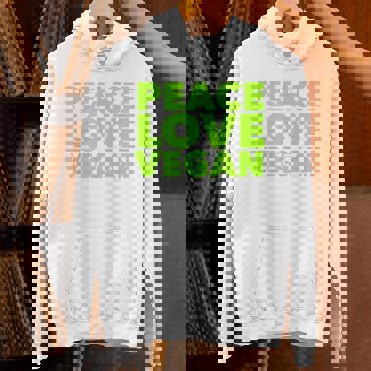 Peace Loveegan クール ベジタリアンとビーガン パーカー