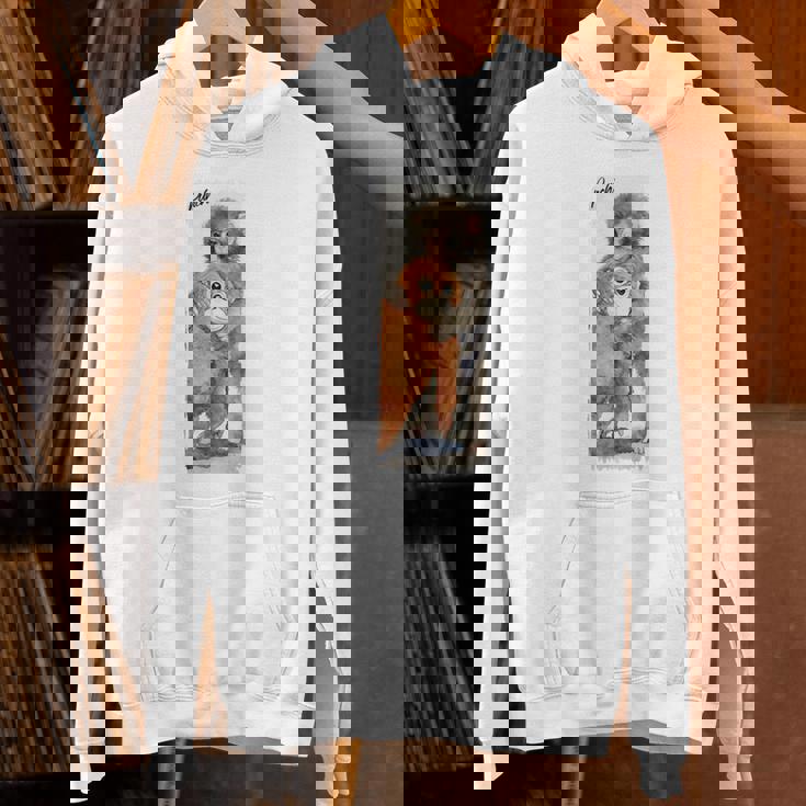 Punch – かわいい赤ちゃん猿とオランウータンのぬいぐるみ 水彩 長袖tシャツ パーカー