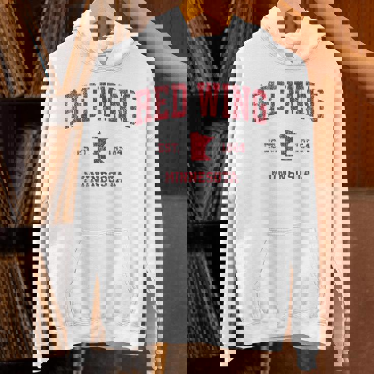 Red Wing ミネソタ Mn ビンテージ スポーツデザイン レッドプリント パーカー