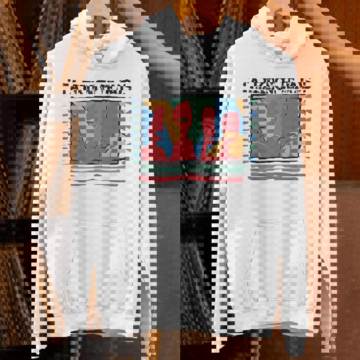 Talking Heads イエロー レトロ グラフィック パーカー