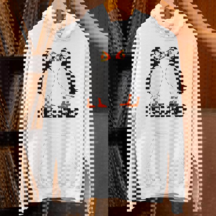 アイスランドのキュートなパフィン2個 パーカー