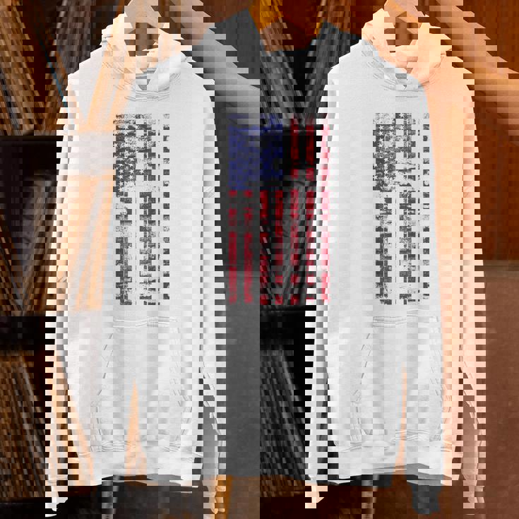 アメリカ国旗 メンズ レディース キッズ アメリカ国旗 愛国的なグランジ パーカー