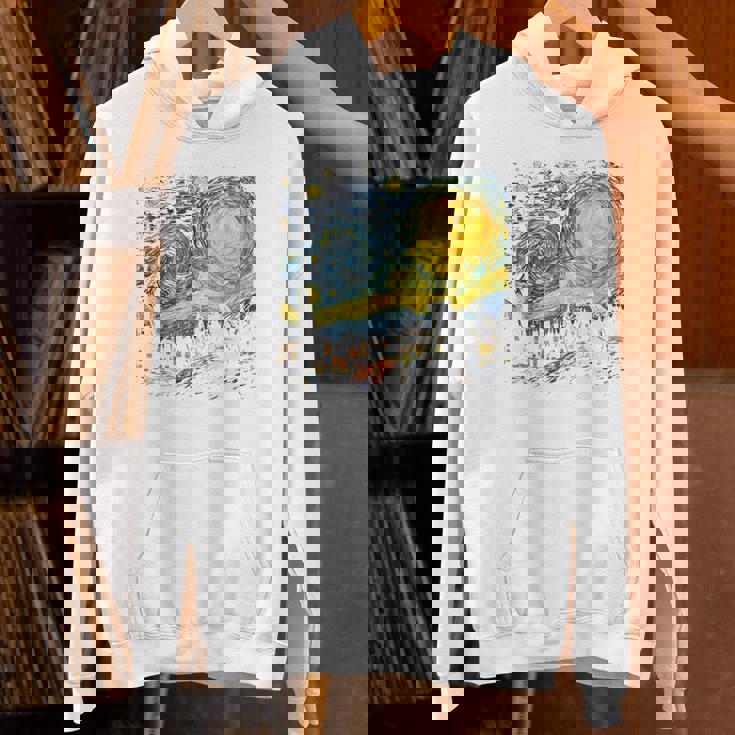 カエル 星月夜 面白い カエル ゴッホ 美的アート ミーム パーカー