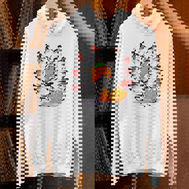 キタキツネ 狐 九尾 パーカー