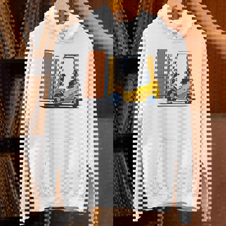 キッズ フォークリフト車両工事現場掘削機建設作業員 男の子 パーカー