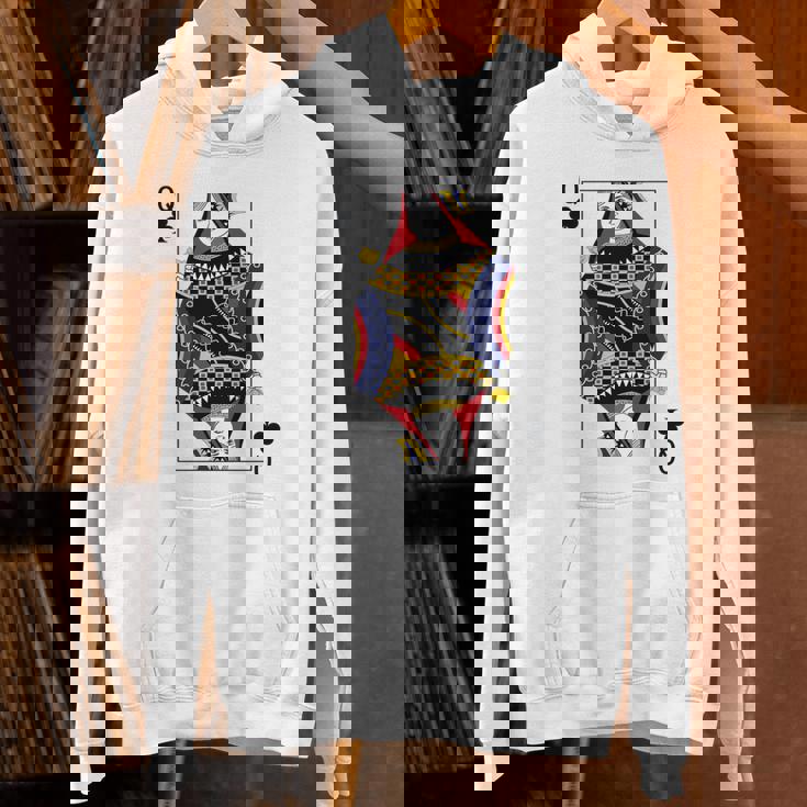 クイーンクラブ ポーカーカード トランプ ブラックジャックカード 長袖tシャツ パーカー