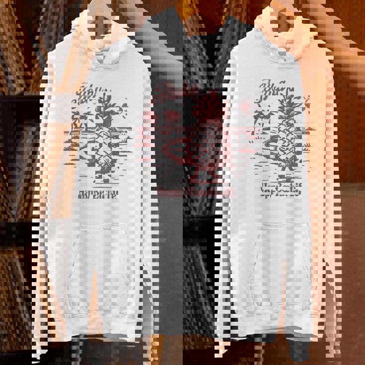 サーフィン パイナップル レトロ ビーチ ヤシの木 トロピカル 美学 パーカー