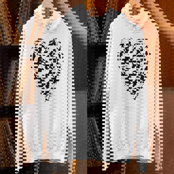 シックなハートプリントの牛柄。 パーカー