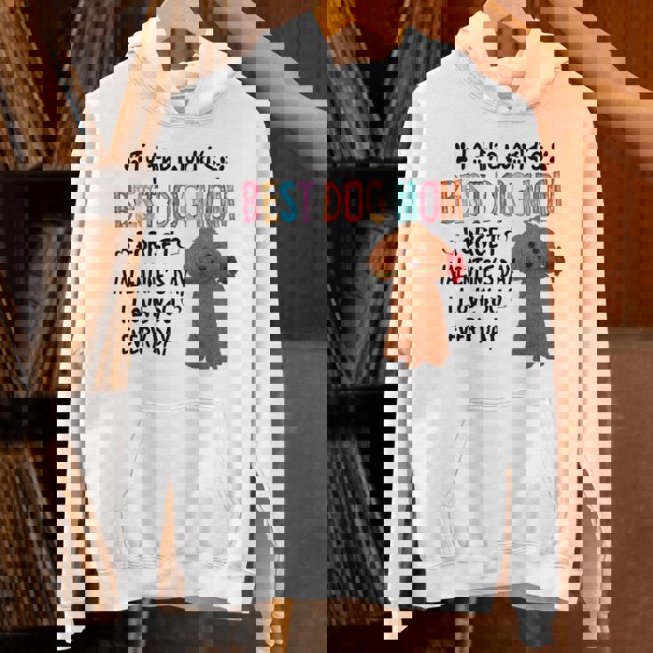 トイプードル最高の犬ママバレンタインデー面白い犬の恋人 長袖tシャツ パーカー