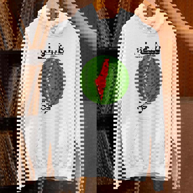 パレスチナ地図スイカアラビア書道 パーカー