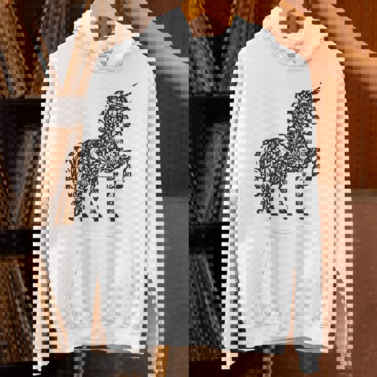 ファンタジーレインボーユニコーンホースファンunicornloverユニコーン パーカー