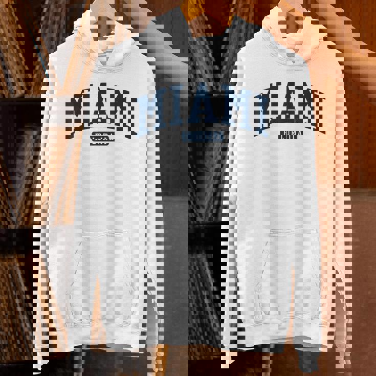 フロリダ州マイアミ Fl カレッジ大学スタイル ネイビー パーカー