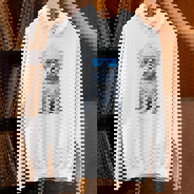 プードル 犬 幾何学的 キュート サングラス アニマル アート プードル パーカー