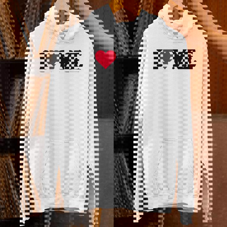 レッドハートデザイン I Love Me パーカー