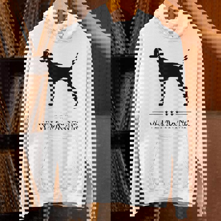 ワイマラナー ブラック シルエット パーカー