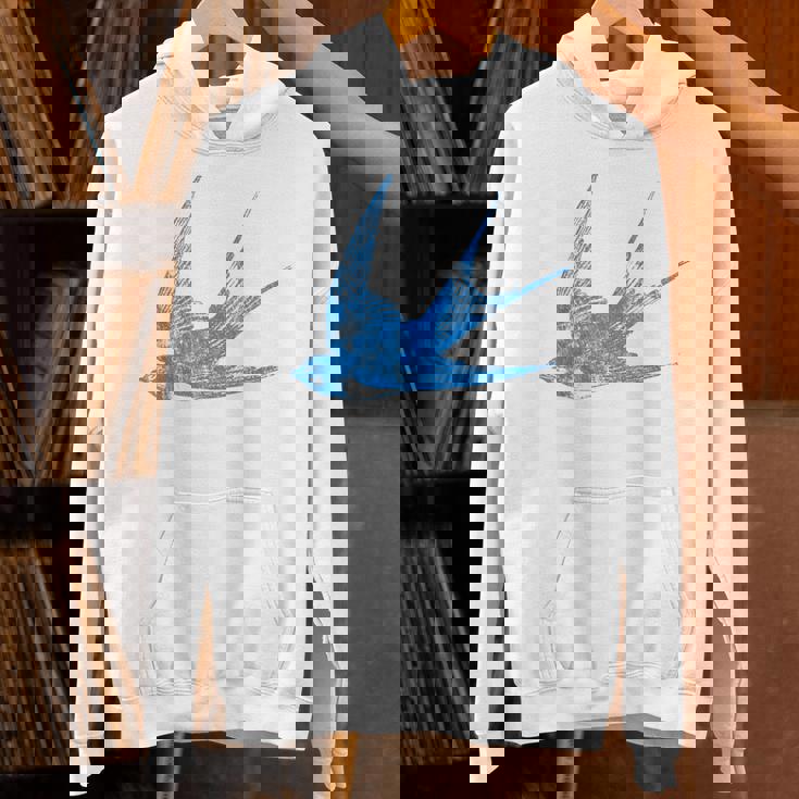 古びたツバメの青い鳥 シルエット 鳥 鳥 イラスト パーカー