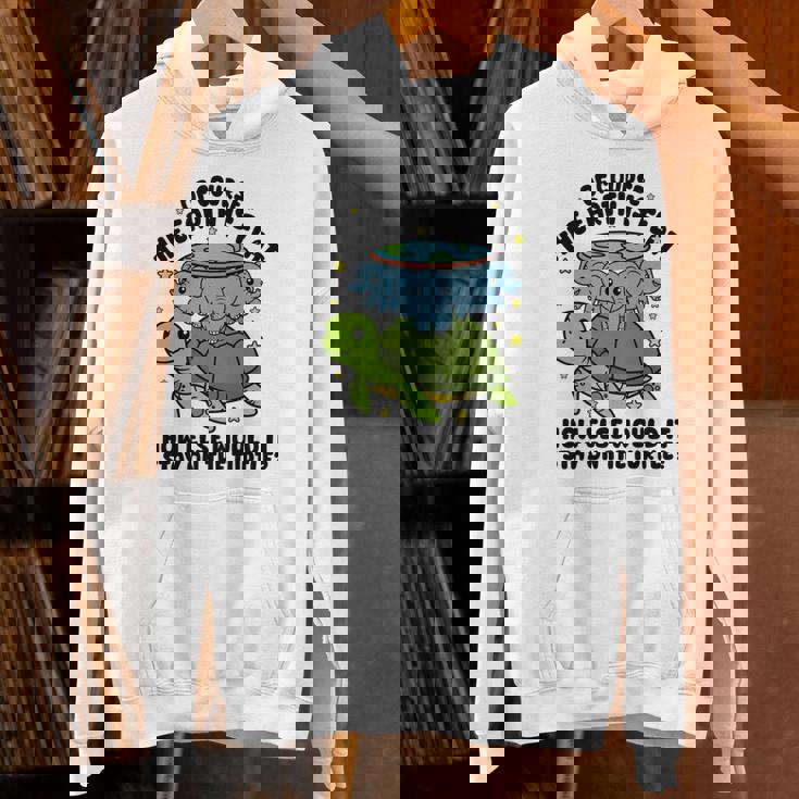 平らな地球協会 面白い陰謀論 亀の象 長袖tシャツ パーカー