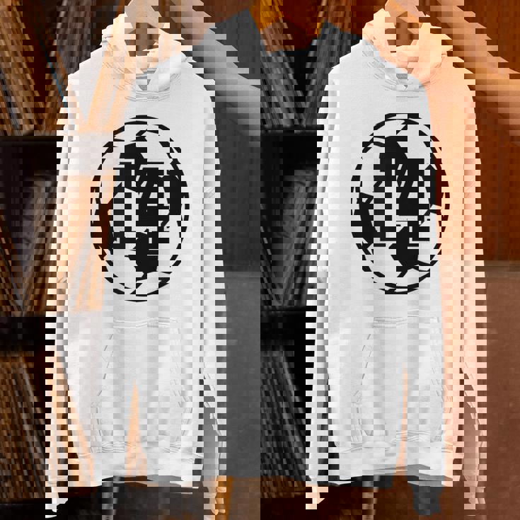 数字 14 Fourn サッカーボール Futbol パーカー