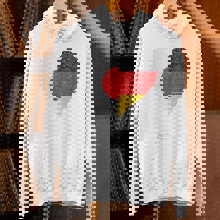 日本 ドイツ 国旗 ハート サッカー パーカー