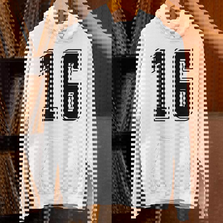 背番号 16 チーム短大スポーツ背番号付きユニフォーム パーカー