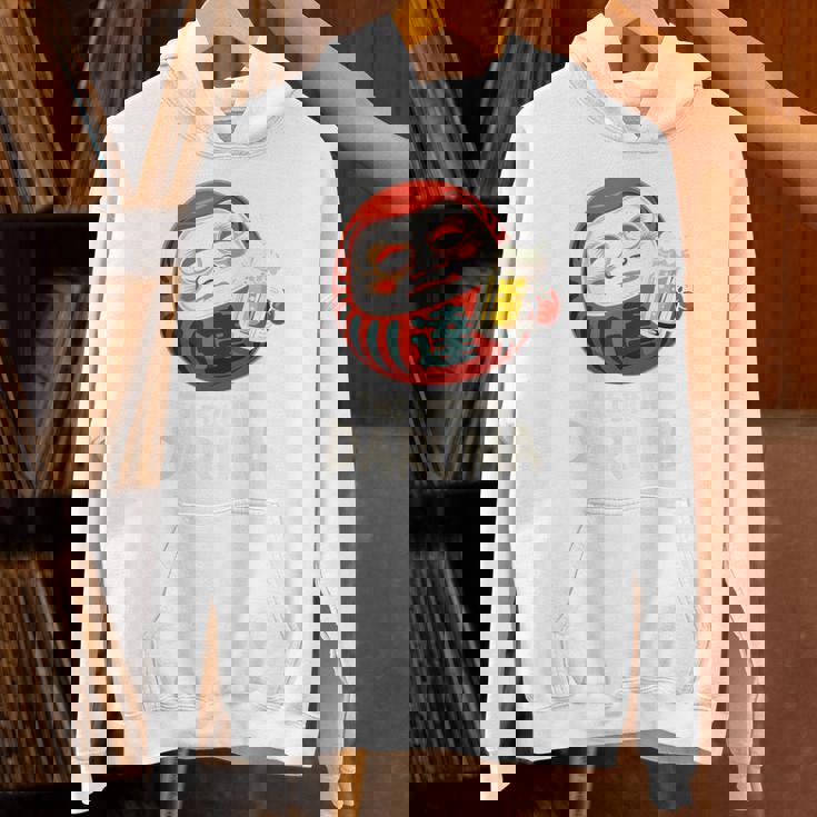 酔っぱらい だるま 日本の漢字 お土産 ビール アート 日本 ユーモア パーカー