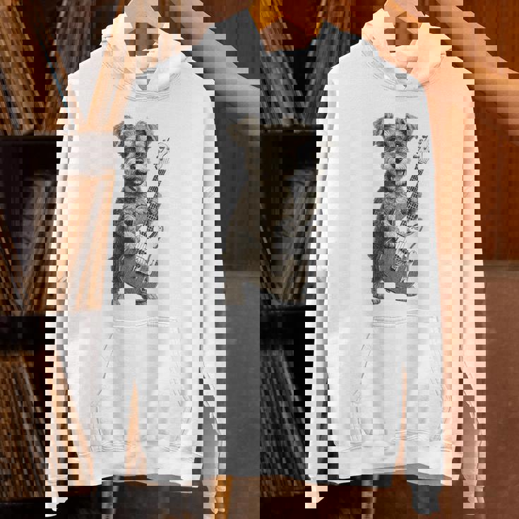 面白いtシャツ シュナウザー 犬 ギター イヌ メンズ 犬好き グッズ かわいい おもしろ 面白い 服 ネタ パーカー