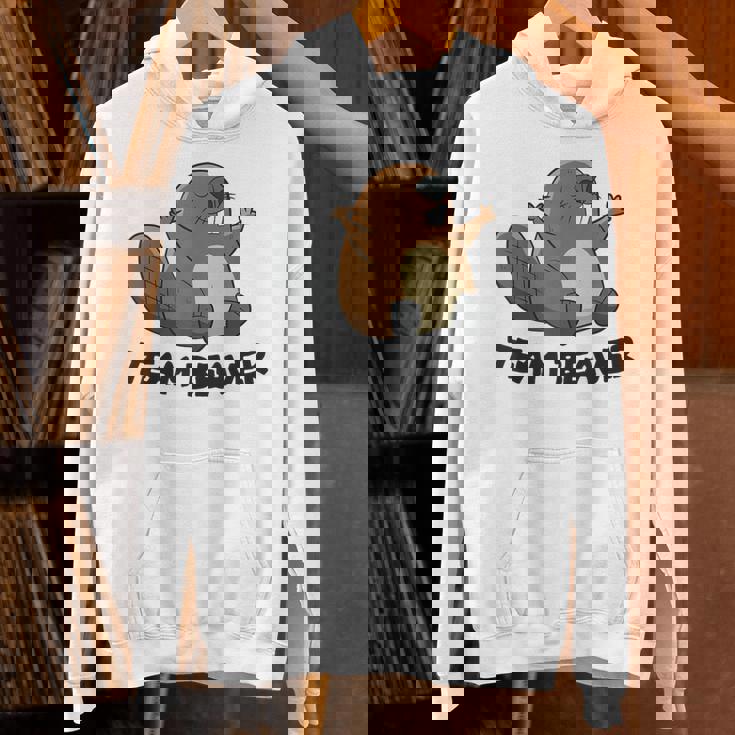 面白いビーバー分隊チームビーバー パーカー