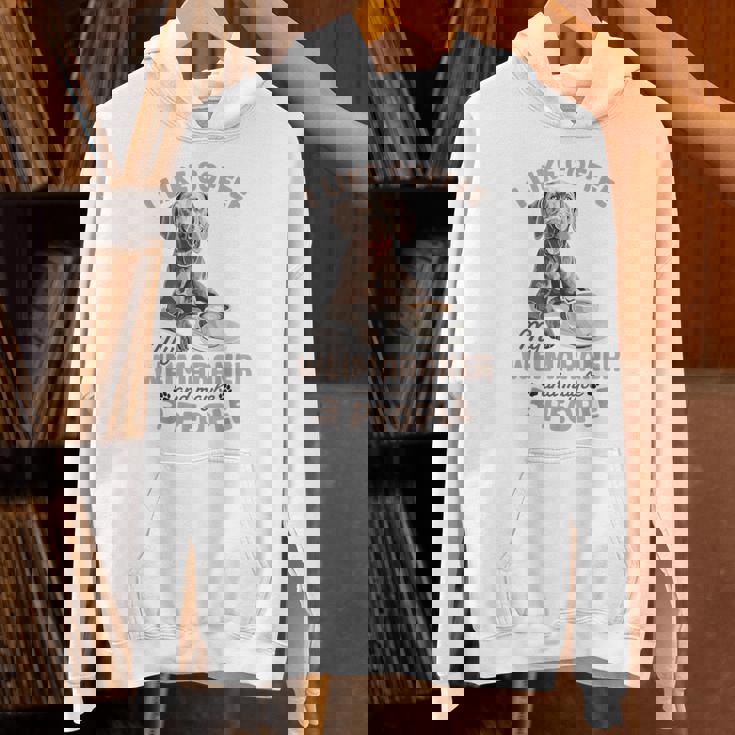 面白いワイマラナー犬私はコーヒーが好き、ワイマラナーと多分。 パーカー