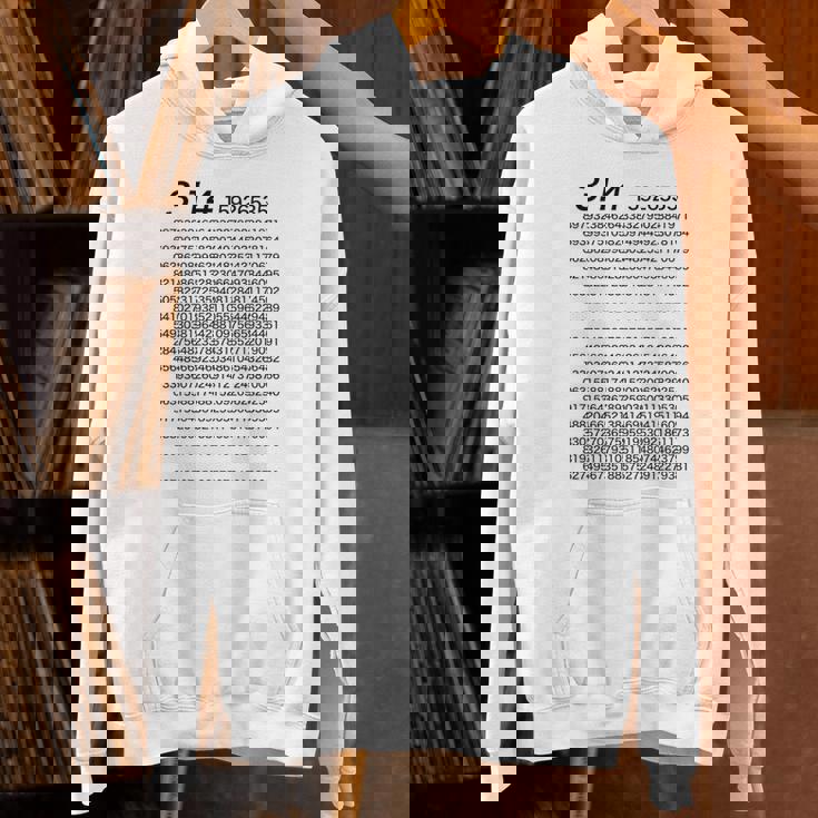 （背中側 バックプリント）314 円周率 パイ《数学》【変なデザイン屋さん】理数系 数字 面白い 長袖tシャツ パーカー