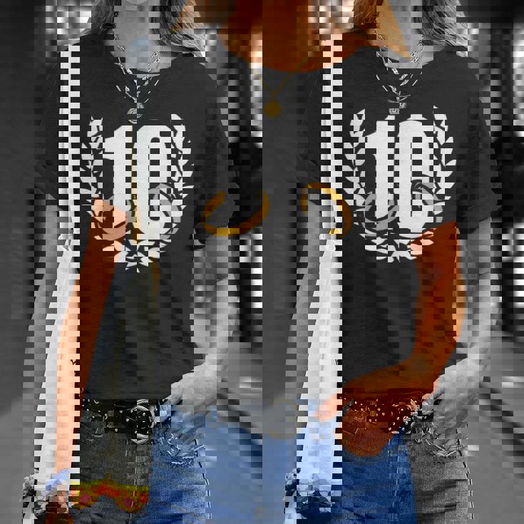 10年目10年目の結婚記念日リース Tシャツ 彼女への贈り物