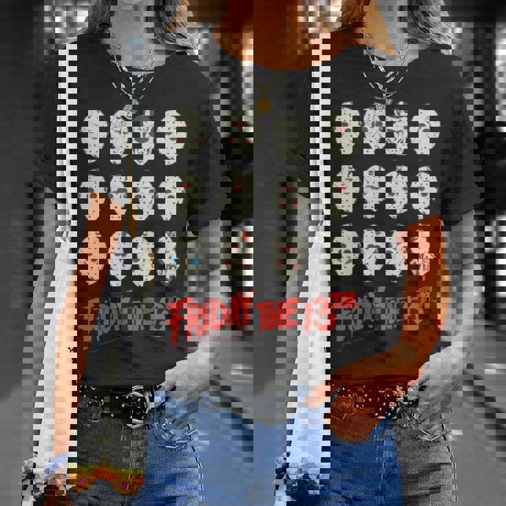 13日の金曜日 ハロウィン デザインマスク 長袖tシャツ Tシャツ 彼女への贈り物