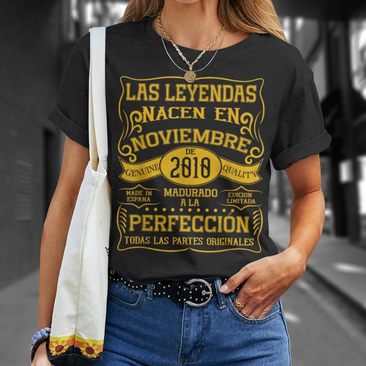 15 Años Cumpleaños Las Leyendas Nacen En Noviembre De 2010 Camiseta unisex Regalos para ella