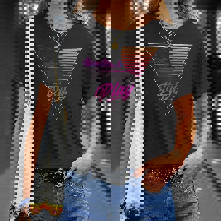 1980年代ynthwave ギフトtシャツ ゲーマーtシャツ レトロスタイリング Tシャツ 彼女への贈り物