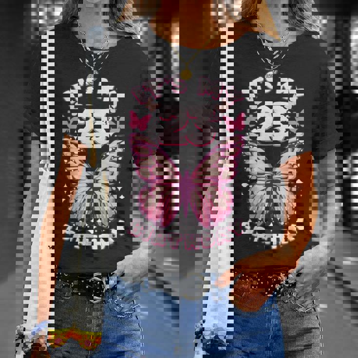 23歳の誕生日、少女23年、蝶と23の数字 Tシャツ 彼女への贈り物