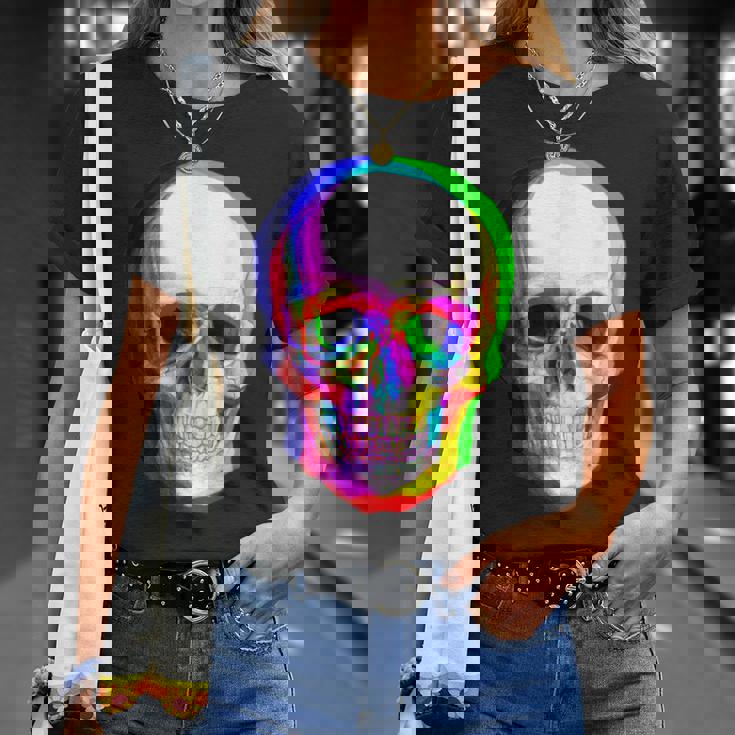 3Dスカル。 Tシャツ 彼女への贈り物