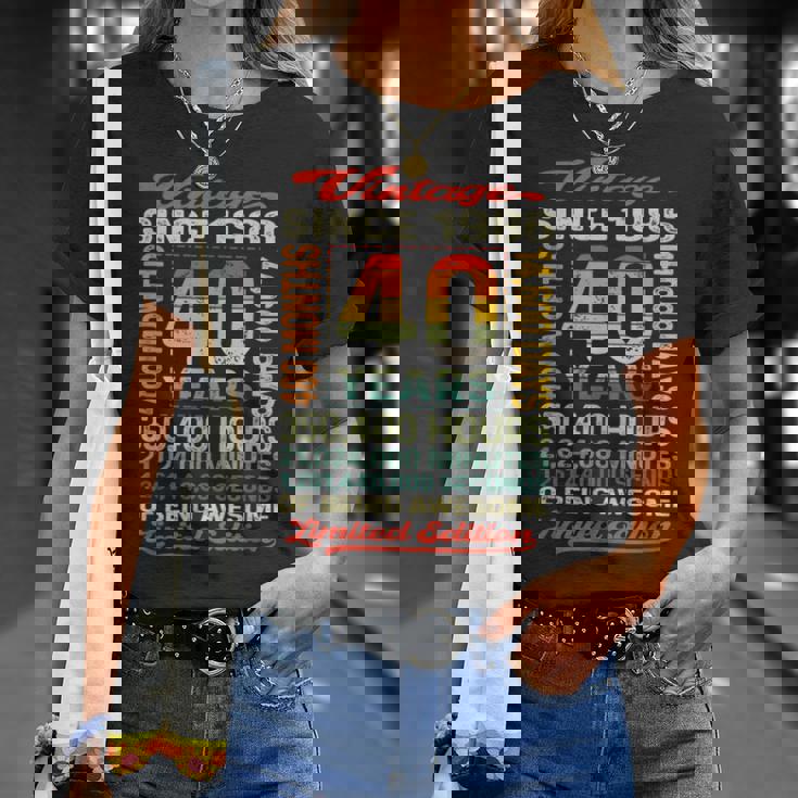 40歳 480ヶ月 すごい生まれ 1986年 40歳の誕生日 Tシャツ 彼女への贈り物