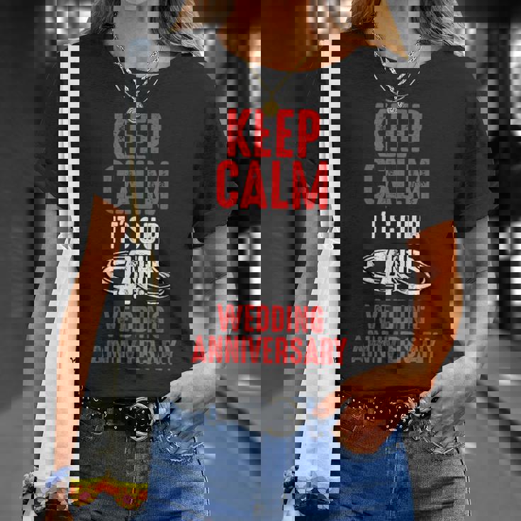 4年目の結婚記念日 夫 妻 カップル 結婚 Tシャツ 彼女への贈り物